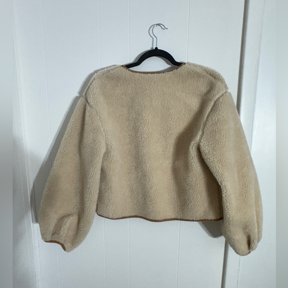 Express Teddy Faux Leather Reversible Jacket NWOT - Picture 5 of 5